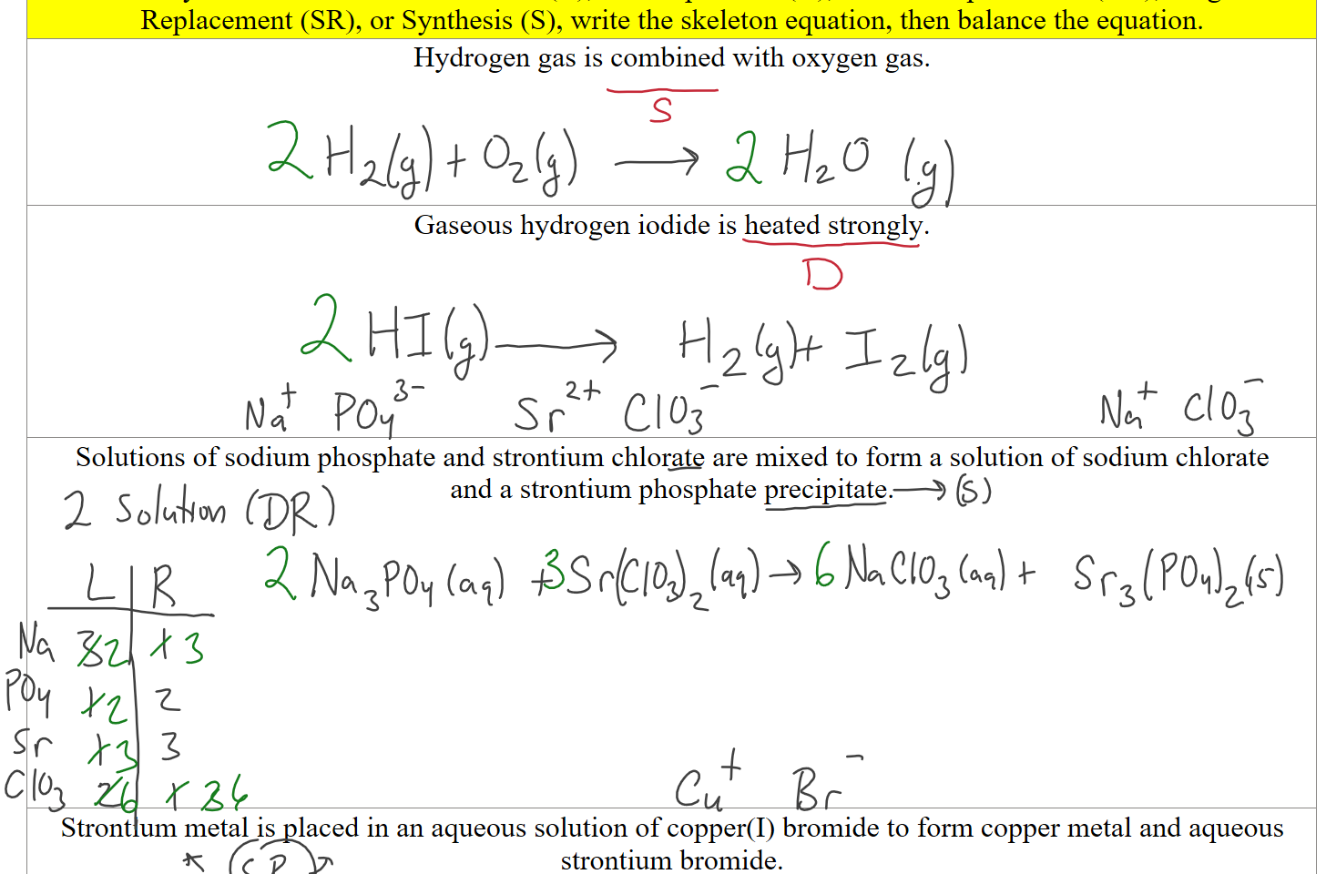 Classify each reaction as Combustion (C), Decomposition (D), Double Replacement (DR), Single Replacement (SR), or Synthesis (S), write the skeleton equation, then balance the equation.
Hydrogen gas is combined with oxygen gas.




Gaseous hydrogen iodide is heated strongly.






Solutions of sodium phosphate and strontium chlorate are mixed to form a solution of sodium chlorate
and a strontium phosphate precipitate.









Strontium metal is placed in an aqueous solution of copper(I) bromide to form copper metal and aqueous
strontium bromide.
Ink Drawings
Ink Drawings
Ink Drawings
Ink Drawings
Ink Drawings
Ink Drawings
Ink Drawings
Ink Drawings
Ink Drawings
Ink Drawings
Ink Drawings
Ink Drawings
Ink Drawings
Ink Drawings
Ink Drawings
Ink Drawings
Ink Drawings
Ink Drawings
Ink Drawings
Ink Drawings
Ink Drawings
Ink Drawings
Ink Drawings
Ink Drawings
Ink Drawings
Ink Drawings
Ink Drawings
Ink Drawings
Ink Drawings
Ink Drawings
Ink Drawings
Ink Drawings
Ink Drawings
Ink Drawings
Ink Drawings
Ink Drawings
Ink Drawings
Ink Drawings
Ink Drawings
Ink Drawings
Ink Drawings
Ink Drawings
Ink Drawings
Ink Drawings
Ink Drawings
Ink Drawings
Ink Drawings
Ink Drawings
Ink Drawings
Ink Drawings
Ink Drawings
Ink Drawings
Ink Drawings
Ink Drawings
Ink Drawings
Ink Drawings
Ink Drawings
Ink Drawings
Ink Drawings
Ink Drawings
Ink Drawings
Ink Drawings
Ink Drawings
Ink Drawings
Ink Drawings
Ink Drawings
Ink Drawings
Ink Drawings
Ink Drawings
Ink Drawings
Ink Drawings
Ink Drawings
Ink Drawings
Ink Drawings
Ink Drawings
Ink Drawings
Ink Drawings
Ink Drawings
Ink Drawings
Ink Drawings
Ink Drawings
Ink Drawings
Ink Drawings
Ink Drawings
Ink Drawings
Ink Drawings
Ink Drawings
Ink Drawings
Ink Drawings
Ink Drawings
Ink Drawings
Ink Drawings
Ink Drawings
Ink Drawings
Ink Drawings
Ink Drawings
Ink Drawings
Ink Drawings
Ink Drawings
Ink Drawings
Ink Drawings
Ink Drawings
Ink Drawings
Ink Drawings
Ink Drawings
Ink Drawings
Ink Drawings
Ink Drawings
Ink Drawings
Ink Drawings
Ink Drawings
Ink Drawings
Ink Drawings
Ink Drawings
Ink Drawings
Ink Drawings
Ink Drawings
Ink Drawings
Ink Drawings
Ink Drawings
Ink Drawings
Ink Drawings
Ink Drawings
Ink Drawings
Ink Drawings
Ink Drawings
Ink Drawings
Ink Drawings
Ink Drawings
Ink Drawings
Ink Drawings
Ink Drawings
Ink Drawings
Ink Drawings
Ink Drawings
Ink Drawings
Ink Drawings
Ink Drawings
Ink Drawings
Ink Drawings
Ink Drawings
Ink Drawings
Ink Drawings
Ink Drawings
Ink Drawings
Ink Drawings
Ink Drawings
Ink Drawings
Ink Drawings
Ink Drawings
Ink Drawings
Ink Drawings
Ink Drawings
Ink Drawings
Ink Drawings
Ink Drawings
Ink Drawings
Ink Drawings
Ink Drawings
Ink Drawings
Ink Drawings
Ink Drawings
Ink Drawings
Ink Drawings
Ink Drawings
Ink Drawings
Ink Drawings
Ink Drawings
Ink Drawings
Ink Drawings
Ink Drawings
Ink Drawings
Ink Drawings
Ink Drawings
Ink Drawings
Ink Drawings
Ink Drawings
Ink Drawings
Ink Drawings
Ink Drawings
Ink Drawings
Ink Drawings
Ink Drawings
Ink Drawings
Ink Drawings
Ink Drawings
Ink Drawings
Ink Drawings
Ink Drawings
Ink Drawings
Ink Drawings
Ink Drawings
Ink Drawings
Ink Drawings
Ink Drawings
Ink Drawings
Ink Drawings
Ink Drawings
Ink Drawings
Ink Drawings
Ink Drawings
Ink Drawings
Ink Drawings
Ink Drawings
Ink Drawings
Ink Drawings
Ink Drawings
Ink Drawings
Ink Drawings
Ink Drawings
Ink Drawings
Ink Drawings
Ink Drawings
Ink Drawings
Ink Drawings
Ink Drawings
Ink Drawings
Ink Drawings
Ink Drawings
Ink Drawings
Ink Drawings
Ink Drawings
Ink Drawings
Ink Drawings
Ink Drawings
Ink Drawings
Ink Drawings
Ink Drawings
Ink Drawings
