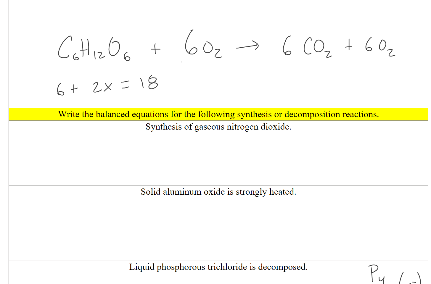 Solid glucose, C6H12O6, reacts with oxygen.










Write the balanced equations for the following synthesis or decomposition reactions.
Synthesis of gaseous nitrogen dioxide.





Solid aluminum oxide is strongly heated.






Liquid phosphorous trichloride is decomposed.


Ink Drawings
Ink Drawings
Ink Drawings
Ink Drawings
Ink Drawings
Ink Drawings
Ink Drawings
Ink Drawings
Ink Drawings
Ink Drawings
Ink Drawings
Ink Drawings
Ink Drawings
Ink Drawings
Ink Drawings
Ink Drawings
Ink Drawings
Ink Drawings
Ink Drawings
Ink Drawings
Ink Drawings
Ink Drawings
Ink Drawings
Ink Drawings
Ink Drawings
Ink Drawings
Ink Drawings
Ink Drawings
Ink Drawings
Ink Drawings
Ink Drawings
Ink Drawings
Ink Drawings
Ink Drawings
Ink Drawings
Ink Drawings
Ink Drawings
Ink Drawings
Ink Drawings
Ink Drawings
Ink Drawings
Ink Drawings
Ink Drawings
Ink Drawings
Ink Drawings
