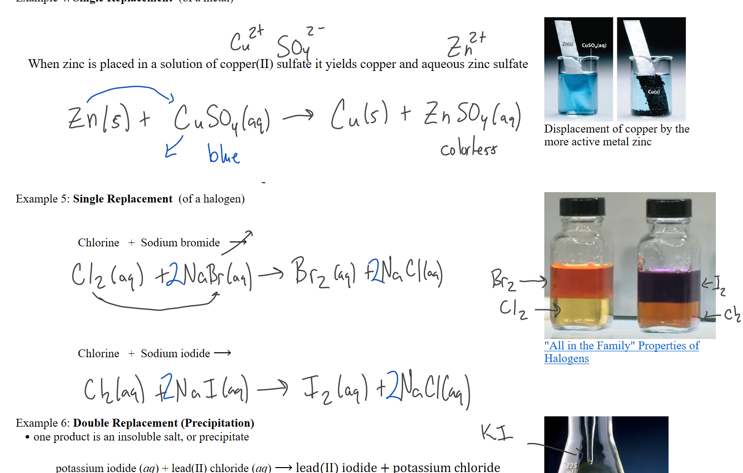 Example 4: Single Replacement  (of a metal)




When zinc is placed in a solution of copper(II) sulfate it yields copper and aqueous zinc sulfate











Untitled picture.png Zn(s) 
CuS04(aq) 
Cu(sj: 
Displacement of copper by the more active metal zinc
Example 5: Single Replacement  (of a halogen)


                     Chlorine   +  Sodium bromide   ⟶




         
                     Chlorine   +  Sodium iodide ⟶




Untitled picture.png 
﷟HYPERLINK "https://www.youtube.com/watch?v=QHbaZFSU4_Q&t=795s""All in the Family" Properties of Halogens

Example 6: Double Replacement (Precipitation)
one product is an insoluble salt, or precipitate

potassium iodide (aq) + lead(II) chloride (aq) ⟶ lead(II) iodide + potassium chloride        
HYpkxLiFRnGevYjXUNIA_Fphoto-29919106A-2RM.jpg / 150 
Ink Drawings
Ink Drawings
Ink Drawings
Ink Drawings
Ink Drawings
Ink Drawings
Ink Drawings
Ink Drawings
Ink Drawings
Ink Drawings
Ink Drawings
Ink Drawings
Ink Drawings
Ink Drawings
Ink Drawings
Ink Drawings
Ink Drawings
Ink Drawings
Ink Drawings
Ink Drawings
Ink Drawings
Ink Drawings
Ink Drawings
Ink Drawings
Ink Drawings
Ink Drawings
Ink Drawings
Ink Drawings
Ink Drawings
Ink Drawings
Ink Drawings
Ink Drawings
Ink Drawings
Ink Drawings
Ink Drawings
Ink Drawings
Ink Drawings
Ink Drawings
Ink Drawings
Ink Drawings
Ink Drawings
Ink Drawings
Ink Drawings
Ink Drawings
Ink Drawings
Ink Drawings
Ink Drawings
Ink Drawings
Ink Drawings
Ink Drawings
Ink Drawings
Ink Drawings
Ink Drawings
Ink Drawings
Ink Drawings
Ink Drawings
Ink Drawings
Ink Drawings
Ink Drawings
Ink Drawings
Ink Drawings
Ink Drawings
Ink Drawings
Ink Drawings
Ink Drawings
Ink Drawings
Ink Drawings
Ink Drawings
Ink Drawings
Ink Drawings
Ink Drawings
Ink Drawings
Ink Drawings
Ink Drawings
Ink Drawings
Ink Drawings
Ink Drawings
Ink Drawings
Ink Drawings
Ink Drawings
Ink Drawings
Ink Drawings
Ink Drawings
Ink Drawings
Ink Drawings
Ink Drawings
Ink Drawings
Ink Drawings
Ink Drawings
Ink Drawings
Ink Drawings
Ink Drawings
Ink Drawings
Ink Drawings
Ink Drawings
Ink Drawings
Ink Drawings
Ink Drawings
Ink Drawings
Ink Drawings
Ink Drawings
Ink Drawings
Ink Drawings
Ink Drawings
Ink Drawings
Ink Drawings
Ink Drawings
Ink Drawings
Ink Drawings
Ink Drawings
Ink Drawings
Ink Drawings
Ink Drawings
Ink Drawings
Ink Drawings
Ink Drawings
Ink Drawings
Ink Drawings
Ink Drawings
Ink Drawings
Ink Drawings
Ink Drawings
Ink Drawings
Ink Drawings
Ink Drawings
Ink Drawings
Ink Drawings
Ink Drawings
Ink Drawings
Ink Drawings
Ink Drawings
Ink Drawings
Ink Drawings
Ink Drawings
Ink Drawings
Ink Drawings
Ink Drawings
Ink Drawings
Ink Drawings
Ink Drawings
Ink Drawings
Ink Drawings
Ink Drawings
Ink Drawings
Ink Drawings
Ink Drawings
Ink Drawings
Ink Drawings
Ink Drawings
Ink Drawings
Ink Drawings
Ink Drawings
Ink Drawings
Ink Drawings
Ink Drawings
Ink Drawings
Ink Drawings
Ink Drawings
Ink Drawings
Ink Drawings
Ink Drawings
Ink Drawings
Ink Drawings
Ink Drawings
Ink Drawings
Ink Drawings
Ink Drawings
Ink Drawings
Ink Drawings
Ink Drawings
Ink Drawings
Ink Drawings
Ink Drawings
Ink Drawings
Ink Drawings
Ink Drawings
Ink Drawings
Ink Drawings
Ink Drawings
Ink Drawings
Ink Drawings
Ink Drawings
Ink Drawings
Ink Drawings
