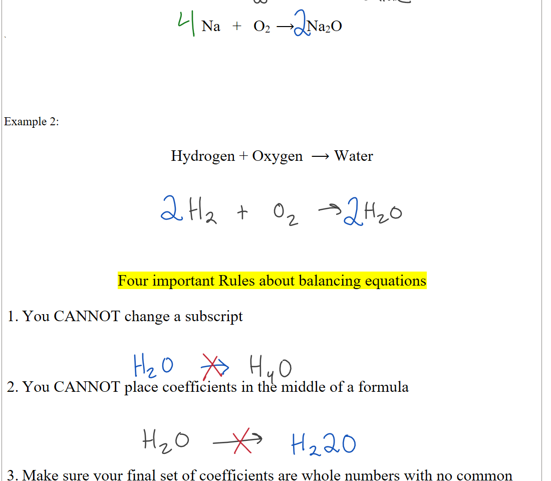 
Na   +   O2  ⟶   Na2O
`




Example 2:

Hydrogen + Oxygen  ⟶ Water






Four important Rules about balancing equations

You CANNOT change a subscript



You CANNOT place coefficients in the middle of a formula




Make sure your final set of coefficients are whole numbers with no common factors other than one
Ink Drawings
Ink Drawings
Ink Drawings
Ink Drawings
Ink Drawings
Ink Drawings
Ink Drawings
Ink Drawings
Ink Drawings
Ink Drawings
Ink Drawings
Ink Drawings
Ink Drawings
Ink Drawings
Ink Drawings
Ink Drawings
Ink Drawings
Ink Drawings
Ink Drawings
Ink Drawings
Ink Drawings
Ink Drawings
Ink Drawings
Ink Drawings
Ink Drawings
Ink Drawings
Ink Drawings
Ink Drawings
Ink Drawings
Ink Drawings
Ink Drawings
Ink Drawings
Ink Drawings
Ink Drawings
Ink Drawings
Ink Drawings
Ink Drawings
Ink Drawings
Ink Drawings
Ink Drawings
Ink Drawings
Ink Drawings
Ink Drawings
Ink Drawings
Ink Drawings
Ink Drawings
Ink Drawings
Ink Drawings
Ink Drawings
Ink Drawings
Ink Drawings
Ink Drawings
Ink Drawings
Ink Drawings
Ink Drawings
Ink Drawings
Ink Drawings
Ink Drawings
Ink Drawings
Ink Drawings
Ink Drawings
Ink Drawings
Ink Drawings
Ink Drawings
